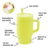 Silicone Tumbler with Straw & Handle, 1 Count Leak-resistant Straw