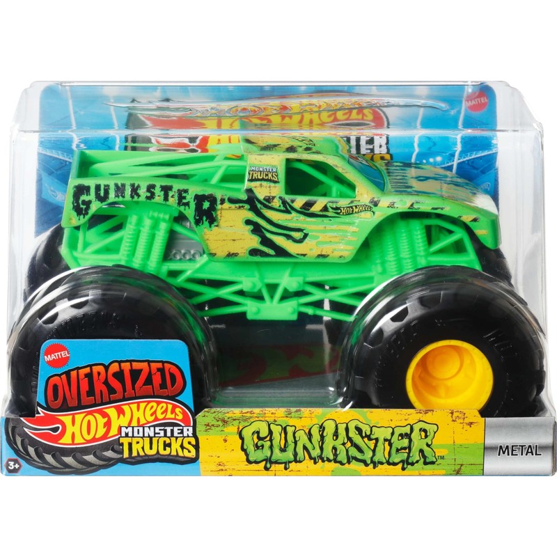 Hot Wheels Monster Trucks, Oversized Monster Truck, 1:24 Scale Die-Cast