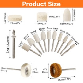134PCS Polishing Buffing Wheel Polishing Kit for Dremel, Polishing Wheel Rotary Tool Accessories with 1/8" Shank, Abrasive Wheel Buffing Polishing Wire Brushes Wool Felt Cotton Mounted