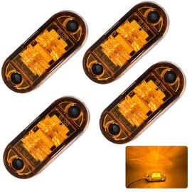 Side Marker LED 12V-24V Truck Marker Lamp Side Marker Lamp Turn Signal Lamp Truck Yellow Set of 4