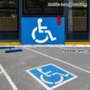 Handicap Parking Stencil, 33 x 36 inches, Reusable Silicone Template,