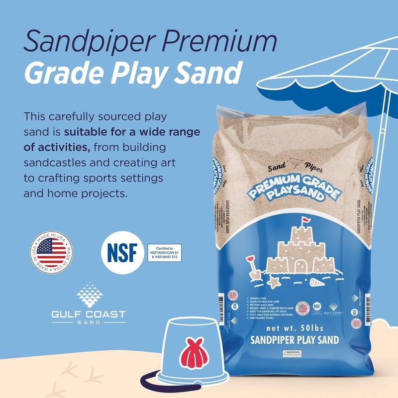 SandPiper 50 Pound Premium Grade Multi-Use Play Sand with Chemical