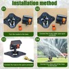 Mini Turbo Oscillating Lawn Sprinkler 16 Nozzles, Garden Sprinkler with