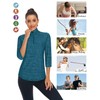 LURANEE 1/4 Zip Pullover Women,3/4 Roll Sleeve 1/4 Zip Pullover