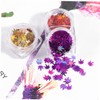 FOMIYES Nail Glitter Sequins 12pcs Maple Shape Manicure Shining Pieces
