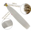 LaaVoo Long Nano Tips Remy Human Hair Extensions Lightest Blonde