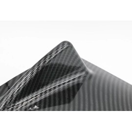Unbranded Carbon Fiber Racing Shark Fin 5 Wing Lip Diffuser Rear Bumper Black Universal