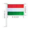 10 Pack Hungary Hungarian Flags on Stick 5x8 Inch,Patriotic Decorations,Classroom