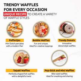 Trendy Waffle & Pancake Mix | Bubble Belgian Cone | Natural Ingredients | Easy Preparation | Reach Vanilla Flavor | 15 Lbs