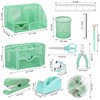 17 in 1 Green Desk Organizers and Accessories Set, 3