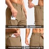 Pudolla Men's Hiking Cargo Shorts 9" Lightweight Stretch Travel Work