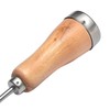 Ice Crusher with Wood Handle, 2 pcs 8.5 Inch Silver