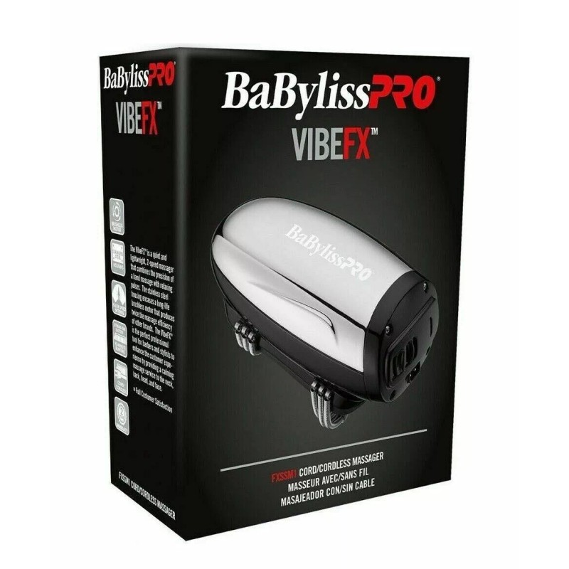 BaBylissPRO VIBEFX Silver Cord/Cordless Massager | FXSSM1