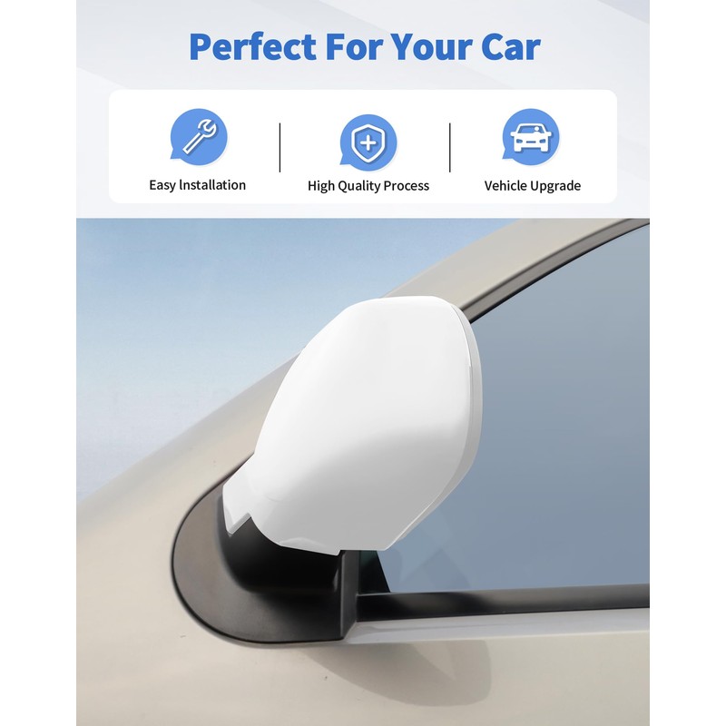 Rear view Mirror Fully Caps Covers Compatible with 2007-2014 Chevy