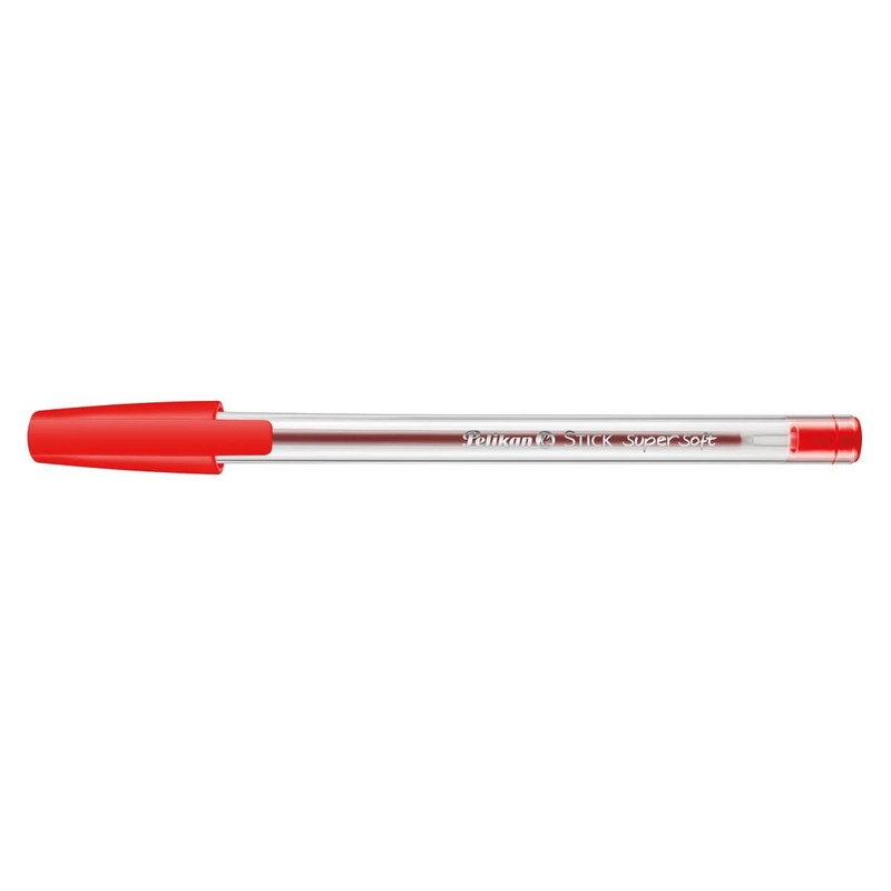 Pelikan Super Soft Ballpoint Pen Stick Pack of 12 Red