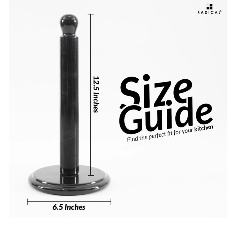 Radicaln Marble Paper Towel Holder~Black Kitchen Towels Rack~NIB