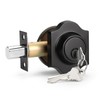 Probrico 2 Pack Single Cylinder Deadbolts Black(Keyed Different), Exterior Lockset