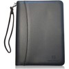 Junior Zippered Padfolio with A5 Notepad - Matt Black PU