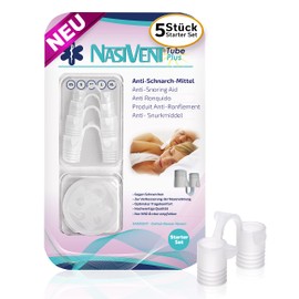 NASIVENT PREMIUM Anti Schnarch Mittel - Starter Set - Nasendilatator - Zur Verbesserung der Nasenatmung - Einfache Verwendung - Mit Aufbewahrungsdose - Transparent