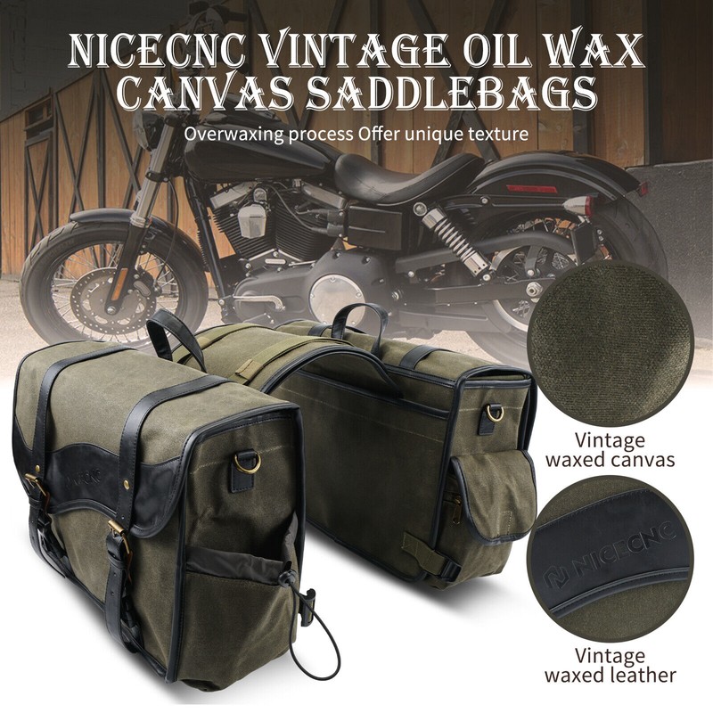 NICECNC Motorcycle Panniers Side Throw Over Saddlebags For Harley Sportster