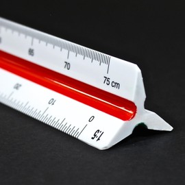 Scale Ruler 30 cm – Plastic Triangular Ruler – Scale Ruler Triangular – Triangular Ruler 30 cm – Architect Engineer Scale Ruler 1:2.5 1:5 1:20 1:100 2:1 5:1