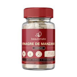 Vinagre de Manzana Complex Canela, Jengibre, Bromelina, Papaína, Inulina de Agave Y Picolinato de Cromo 80 Cápsulas de 750mg Sin Colorantes