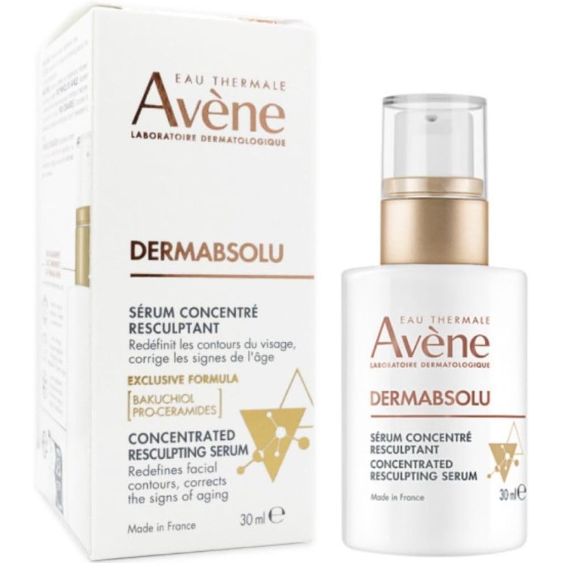 AVENE DermAbsolu Sérum, Concentrado Reafirmante con Bakuchiol, Glicoleol y Polifenoles