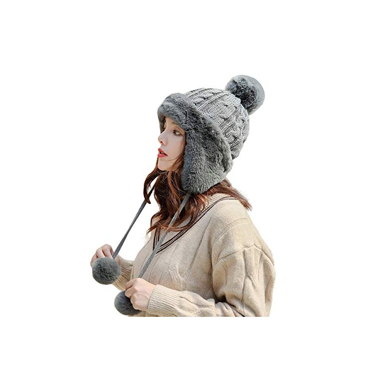Yixda Women's Winter Hat with Ear Flaps Warm Fur Hat