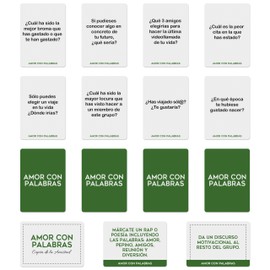 AMOR CON PALABRAS - Friends | Board Games for Friends to Meet Better and Laugh Original Gifts for Friends