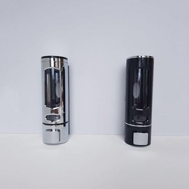 Pump-type wall-mounted hand wash dispenser liquid soap case holder silver