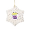 CafePress Happy Almost Mardi GRAS Louisia Snowflake Ornament, 3.5"x3.5"