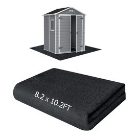 RUNZEG Outdoor Storage Shed Floor Mat, 8.2*10.2FT Waterproof Washable Garden Flooring Pad with Non Slip Backing, Soft Furniture Patio Covering Carport dust Oil Mat-Tool Shed, Storage Shed Not Included