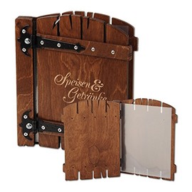 A5 Wooden Menu Dark with Laser Engraving