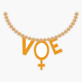 Vote Necklace:Vote Election Sticker Bumper Sticker Vinyl Decal 5"