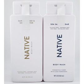 Native Body Wash, Sea Salt & Cedar + Sandalwood Shea Butter, 18 oz