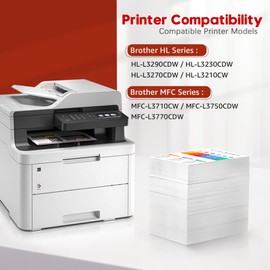 Toner Kingdom Compatible Toner Cartridge Replacement for Brother TN227 TN227BK TN-227 TN223 TN223BK for MFC-L3770CDW HL-L3290CDW HL-L3270CDW HL-L3210CW Toner TN-227BK/C/M/Y High Yield 4PK