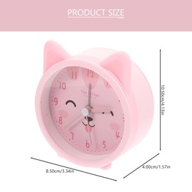 NOLITOY Cat Alarm Clock Alarm Clock Kids Ages 9-12 Table Metal Clock Bunny Clock Cute Alarm Clock Rainbow Alarm Clock Nightstand Accessories Small Alarm Clock Home Desk Glass Girl Child