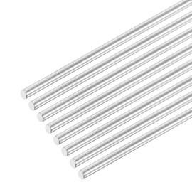 MECCANIXITY 304 Stainless Steel Round Rods, 2mm x 120mm Solid Shaft Rods for DIY Craft Model Car Helicopter Airplane, Pack of 8