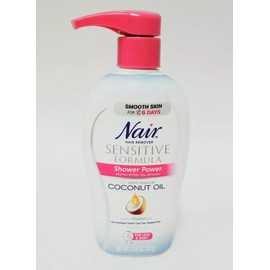 Nair Sensitive Formula Shower Power Hair Remover Coconut Oil & Vitamin E 12.6oz