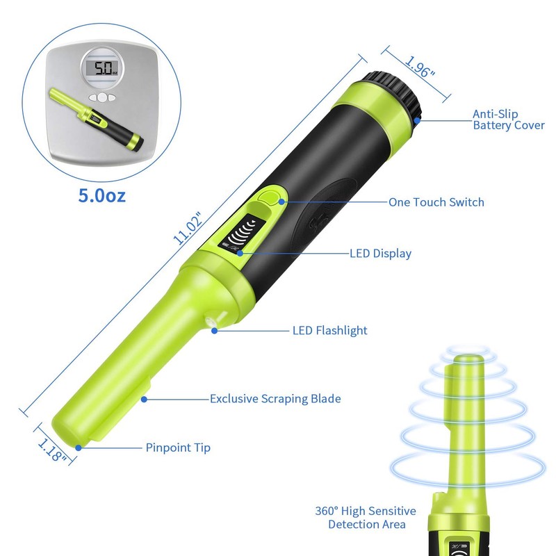 Metal Detector, High Sensitive Waterproof Pointer Metal Detector Pinpointing with