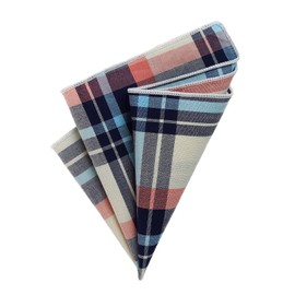 DonDon Men's Casual Checked 23 x 23 cm Cotton Check Hanky Party Office -
