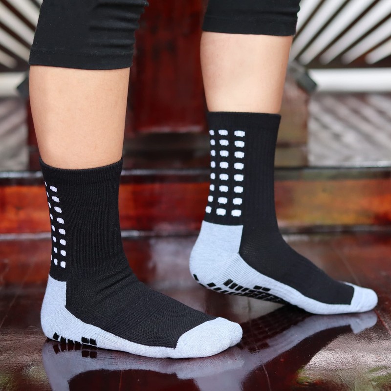 RATIVE Anti Slip Non Skid Slipper Hospital Crew Socks with