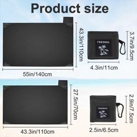Forhome Mini Picknickdecke,Ultraleicht tragbare Stranddecke,Sandabweisende Kompakt Campingdecke,Outdoor Decke für Strand, Picknick,Camping und Wandern (Black,70 x 110 cm)