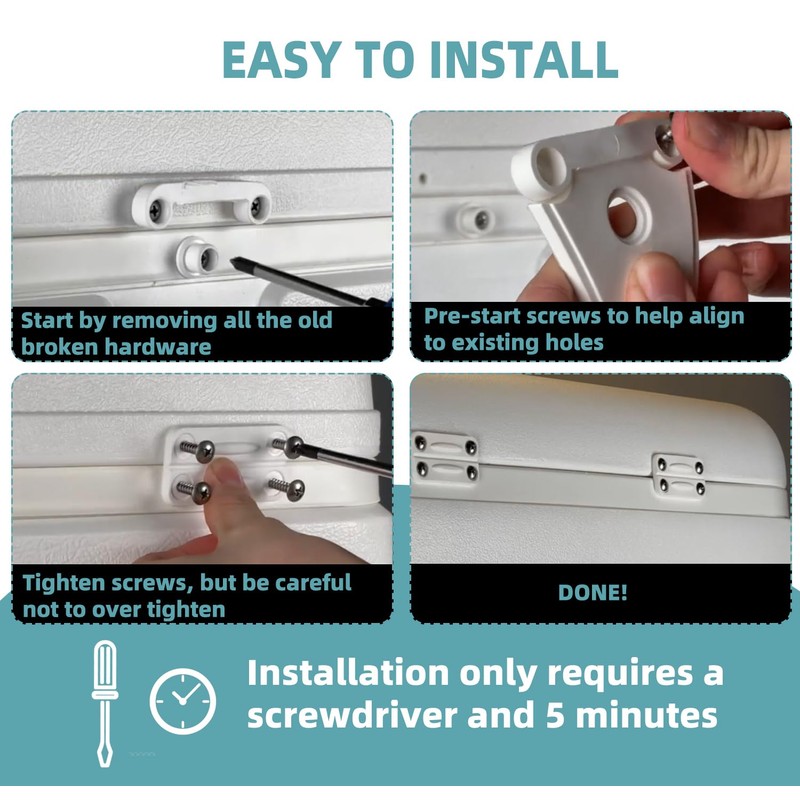 Cooler Hinge and Latch Replacement Kit for Igloo,Repair and Replace