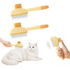 2Pcs Flea Comb for Dogs Cats, Self-Cleaning Hair Combs Grooming
