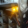 CHUSYYRAY Motorcycle Chopper Bobber Turn Signal Lights Small Amber LED