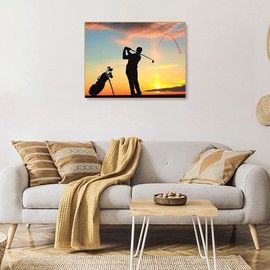 5D DIY Diamond Painting Golf 12x16 inches Full Round Drill Rhinestone Embroidery for Wall Decoration