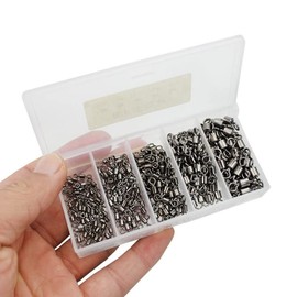 250pcs/Box Fishing Barrel Swivels Solid Rings Heavy Duty Fishing Hook Connection Trout Carp Fishing Tackle Set 2 4 6 8 10
