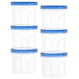 Freshmage [6 Pack-24 oz] Freezer Containers with Lids, Reusable Round BPA-Free Airtight Freezer Containers with Twist Top Lids for Kitchen Meal Prep, Microwave/Dishwasher Safe