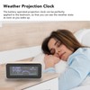 Digital Projection Alarm Clock VA HD Color Screen Wooden Weather